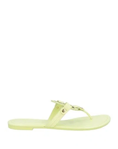 Tory Burch Woman Thong Sandal Lime Green Size 8 Leather