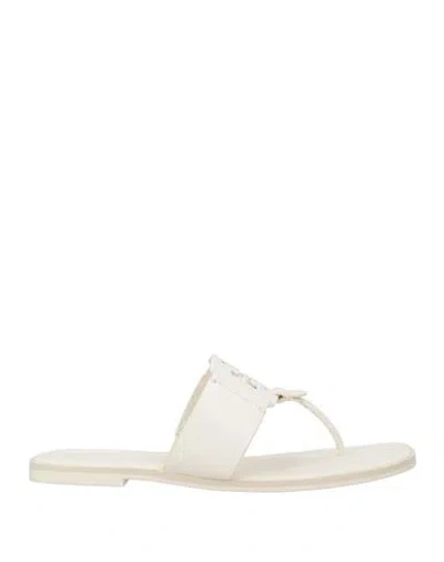 Tory Burch Woman Thong Sandal Off White Size 7 Leather