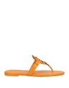 Tory Burch Miller Logo-plaque Sandals In Orange