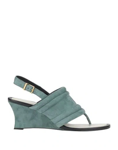 Tory Burch Woman Thong Sandal Pastel Blue Size 8 Leather