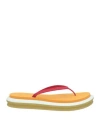 Tory Burch Woman Thong Sandal Red Size 11 Textile Fibers