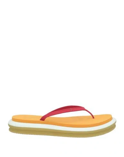 Tory Burch Woman Thong Sandal Red Size 11 Textile Fibers