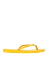 Tory Burch Woman Thong Sandal Yellow Size 8 Rubber In Yellow