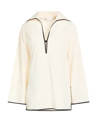 Tory Burch Woman Top Ivory Size 8 Cotton In White