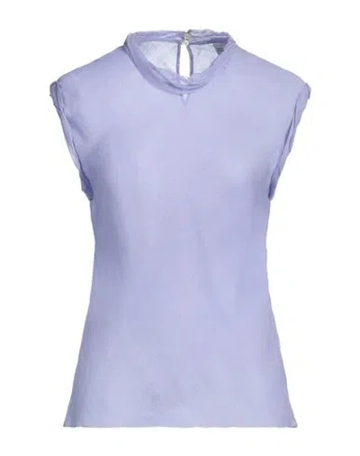 Tory Burch Woman Top Lilac Size 14 Silk In Purple