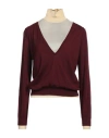 Tory Burch Layered Wool Jumper In Red