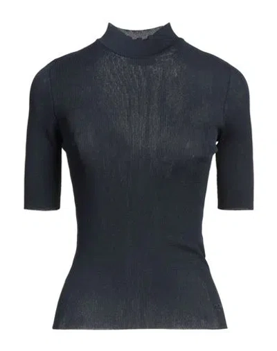 Tory Burch Woman Turtleneck Navy Size L Viscose, Nylon