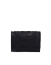 Tory Burch Small Fleming Soft Flap Wallet In Black