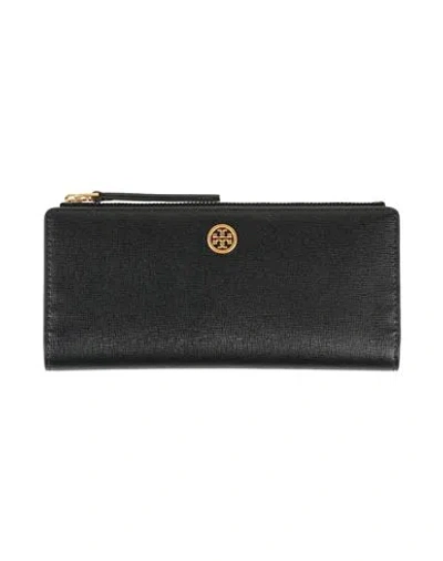 Tory Burch Woman Wallet Black Size - Textile Fibers