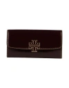 Tory Burch Woman Wallet Burgundy Size - Leather In Burgundy