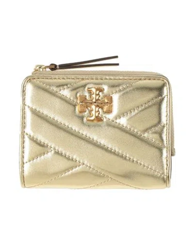 Tory Burch Woman Wallet Gold Size - Leather