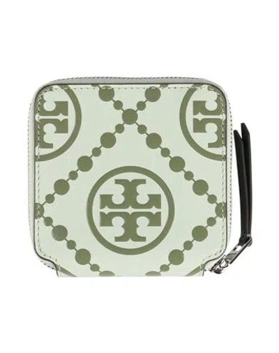 Tory Burch Woman Wallet Light Green Size - Textile Fibers