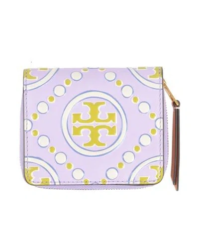 Tory Burch Woman Wallet Lilac Size - Leather In Purple
