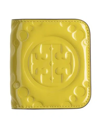 Tory Burch Woman Wallet Lime Green Size - Textile Fibers