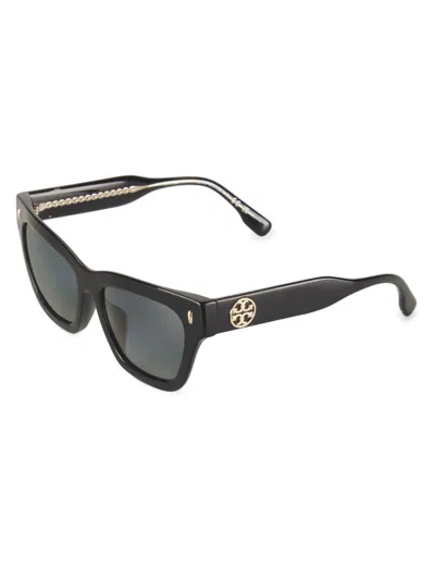 Tory Burch Women's 54mm Rectangular Sunglasses In Neutral