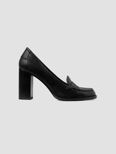 Tory Burch Women's 85mm Leather Loafer Pumps In Black