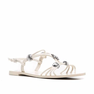 Tory Burch Women's Bead-detail Strappy Sandals In White