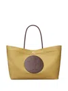 Tory Burch Ella Twist Nylon Shoulder Bag With Maxi Logo Patch On The Front In Neutral