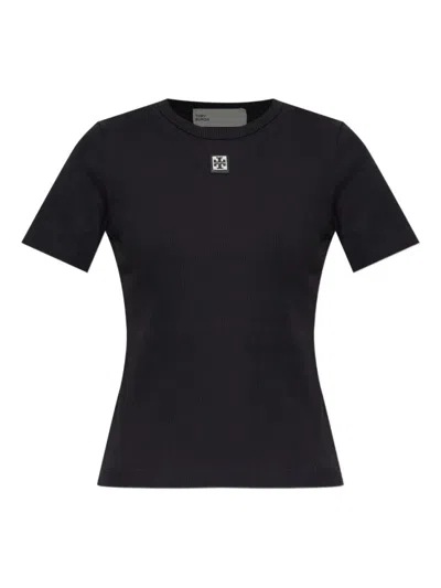 TORY BURCH WOMEN BLACK CREW NECK T-SHIRT, S LUXURY FOR WOMEN DARVEYS