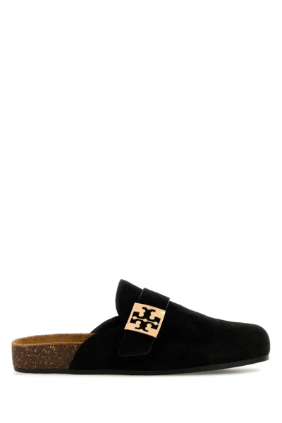 Tory Burch Women Black Suede Mules