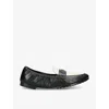 Tory Burch Ballet Gommini Loafers In Black/comb