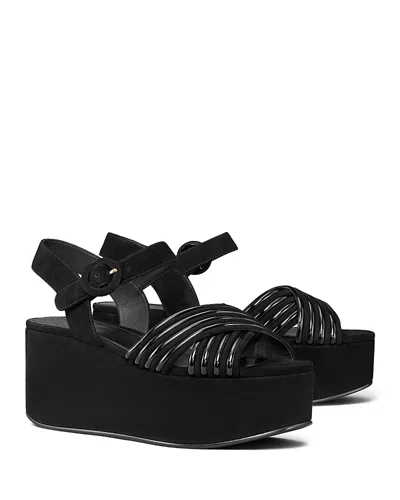 Tory Burch Women's Bombe Strappy Platform Sandals In Perfect Black/perfect Black