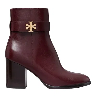 Tory Burch Women's Boots  - T Lock Heeled Ankle Boot 80mm - Burgundy