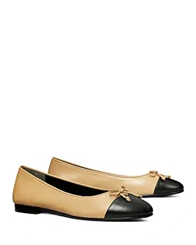 TORY BURCH WOMEN'S BOW LOGO SLIP ON BALLET FLATS