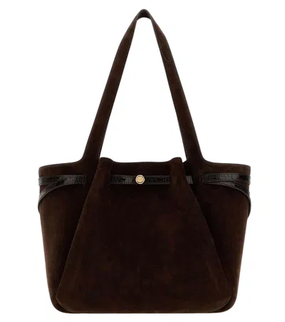 Tory Burch Romy Large Leather Shoulder Bag In Blue