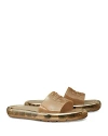 Tory Burch Clear Bubble Jelly Flat Sandals In Almond Flour