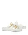 Tory Burch Buckle Bubble Jelly Slide Sandal In Ivory