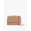 Tory Burch Kira Chevron Small Leather Convertible Shoulder Bag In Camel