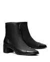Tory Burch Cap Toe Bootie In Black