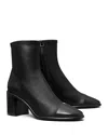 Tory Burch Cap-toe Heeled Ankle Boot In Perfect Black