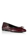 Tory Burch Cap Toe Ballet Flat In Burgundy