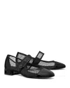Tory Burch Cap Toe Mary Jane Ballerina With Block Heel In Nero