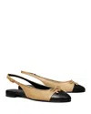 Tory Burch Women's Cap Toe Slingback Ballet Flats In Neutral
