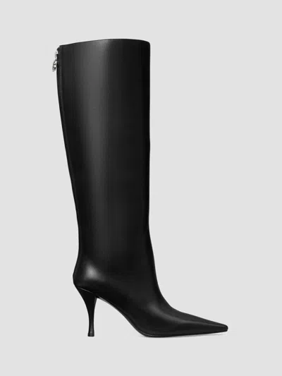 Tory Burch Women's Charlie 90mm Leather Knee-high Boots In Black