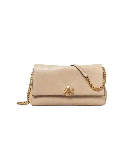 Tory Burch Women's Charlie Leather Chain Wallet In White