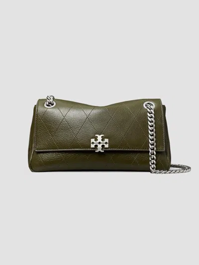 Tory Burch Women's Charlie Quilted Leather Small Shoulder Bag In Leccio