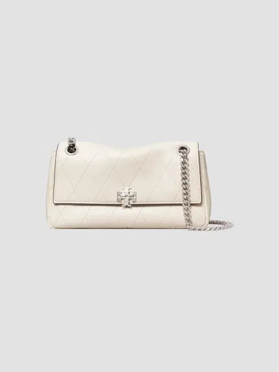 Tory Burch Women's Charlie Quilted Leather Small Shoulder Bag In Light Cream