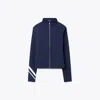 Tory Burch Chevron Full-zip Jacket In Blue