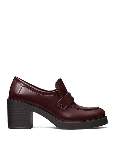 Tory Burch Classic Heeled Lug Loafer In Purple