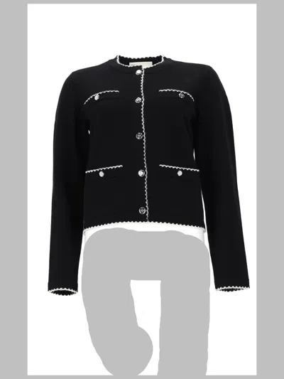 Tory Burch Women's Classic Logo Sweat Sweater In Black