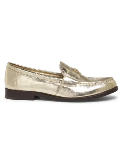 Tory Burch Women's Classic Metallic Leather Loafers In Gold