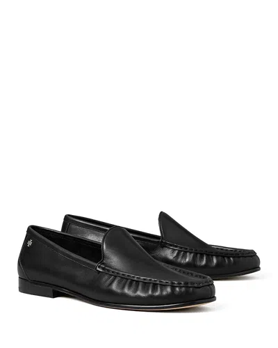 Tory Burch Women's Classic Ruched Leather Loafers In Black
