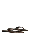 Tory Burch Classic Flip Flop In Tortoise Patent
