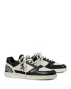 Tory Burch Clover Court Leather Low-top Sneakers In Black