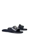 Tory Burch Double T Deco Sport Slide Sandal In New Navy