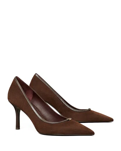 Tory Burch Women's Double T Buckle Pumps In Brown
